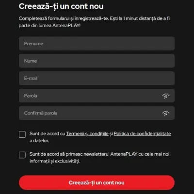 cum sa iti creezi cont AntenaPlay